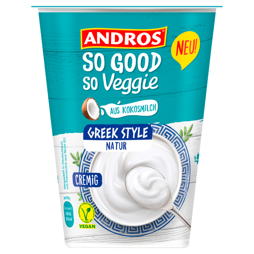 Andros So Good So Veggie Joghurtalternative aus Kokosmilch Greek Style 400g